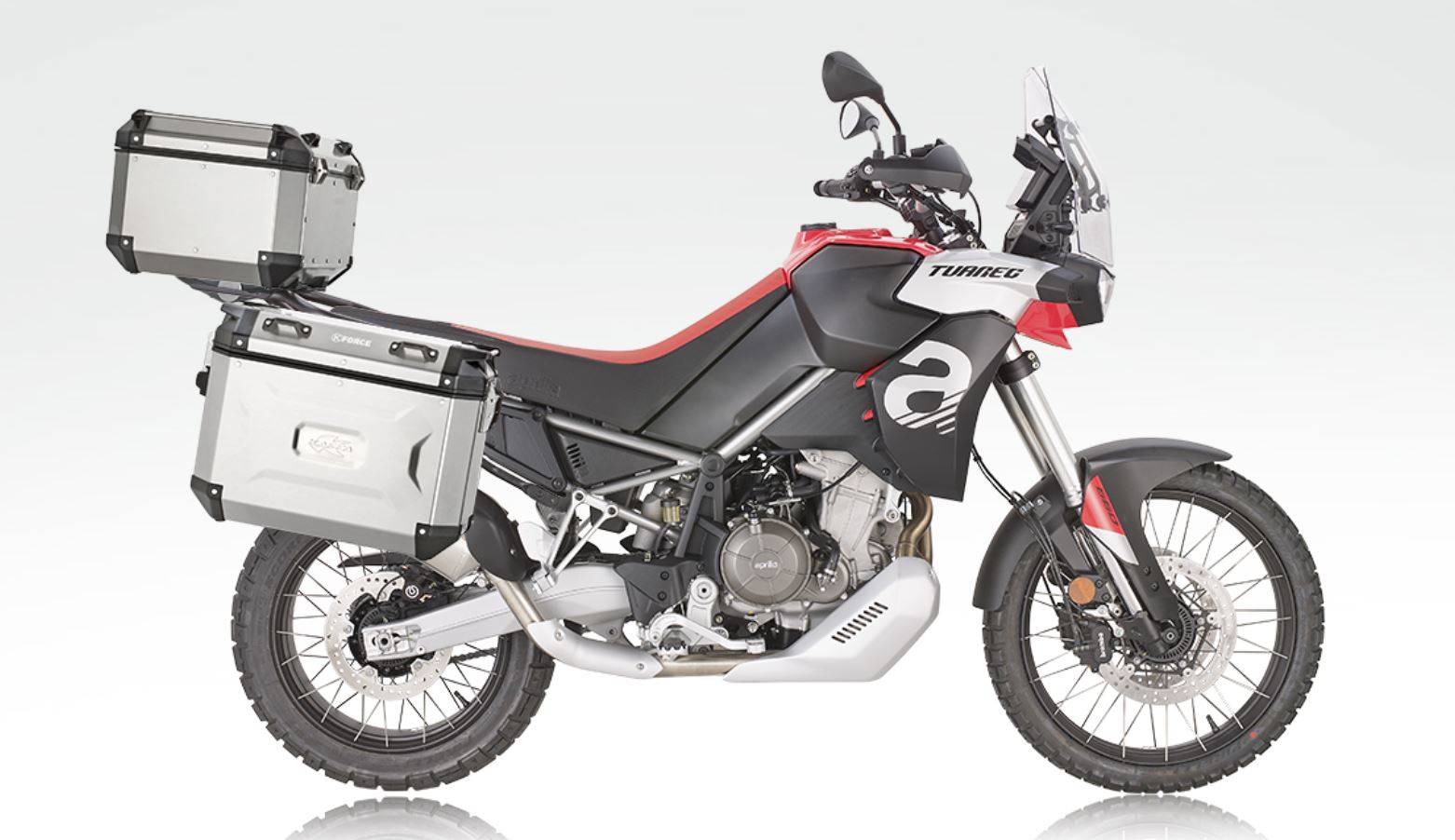 Kappa Bike Luggage K’FORCE MONOKEY Full Luggage System Silver For Aprilia Tuareg 660 ABS 2021-2024